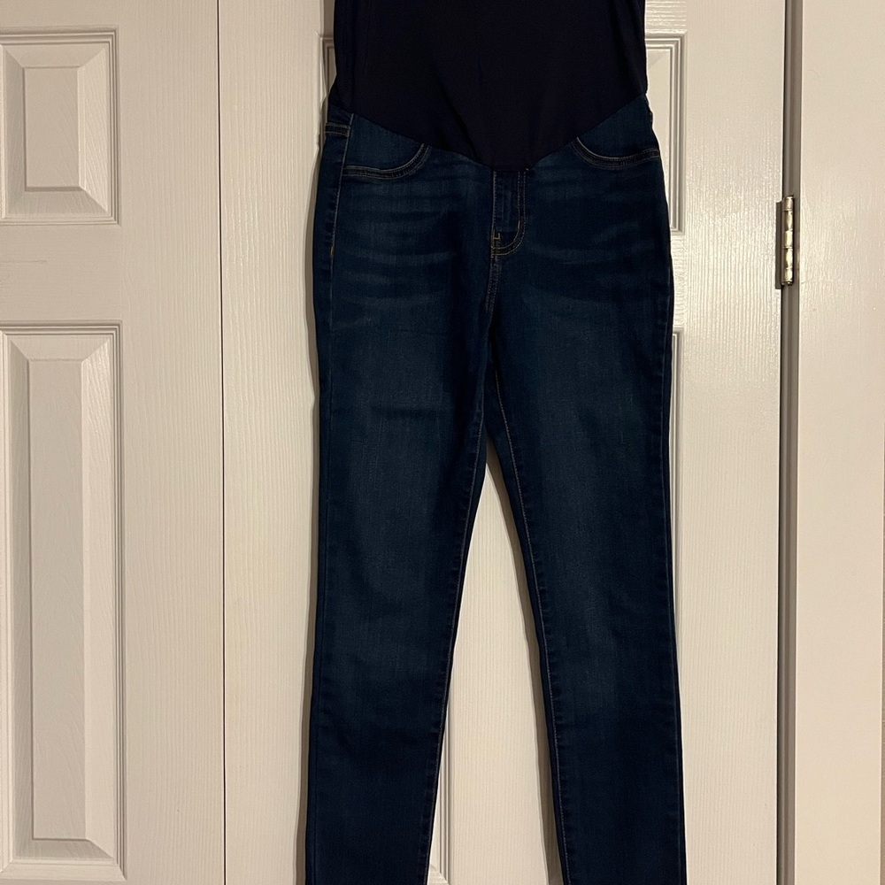 Pink blush maternity jean